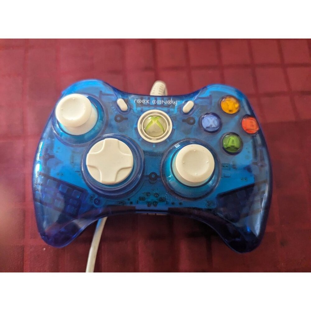 Xbox 360 Rock Candy Wired Controller See Through Blue